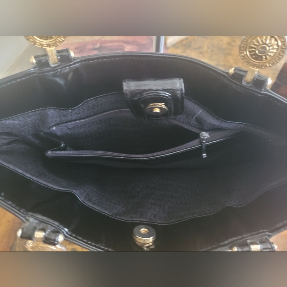 Versace Black Leather Tote Bag - Picture 9 of 12